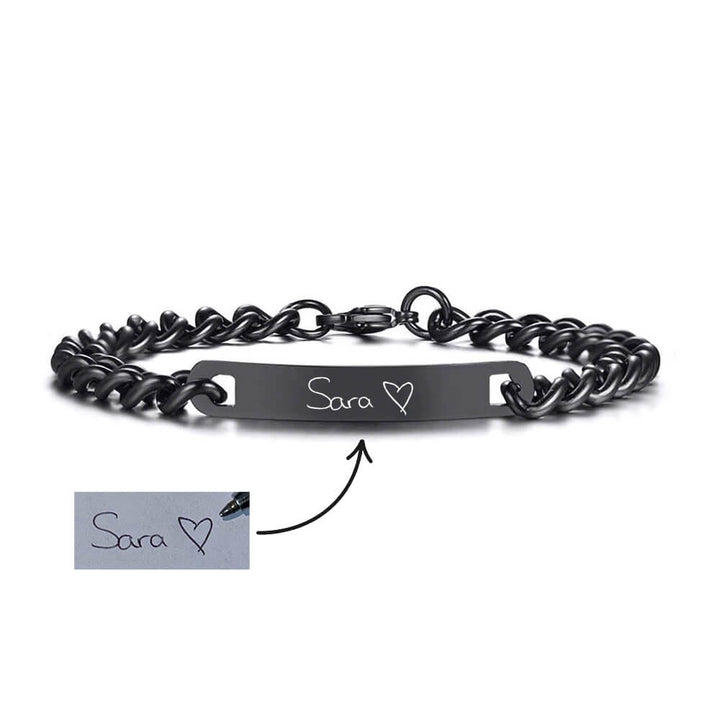 Armband mit Handschrift Schwarz